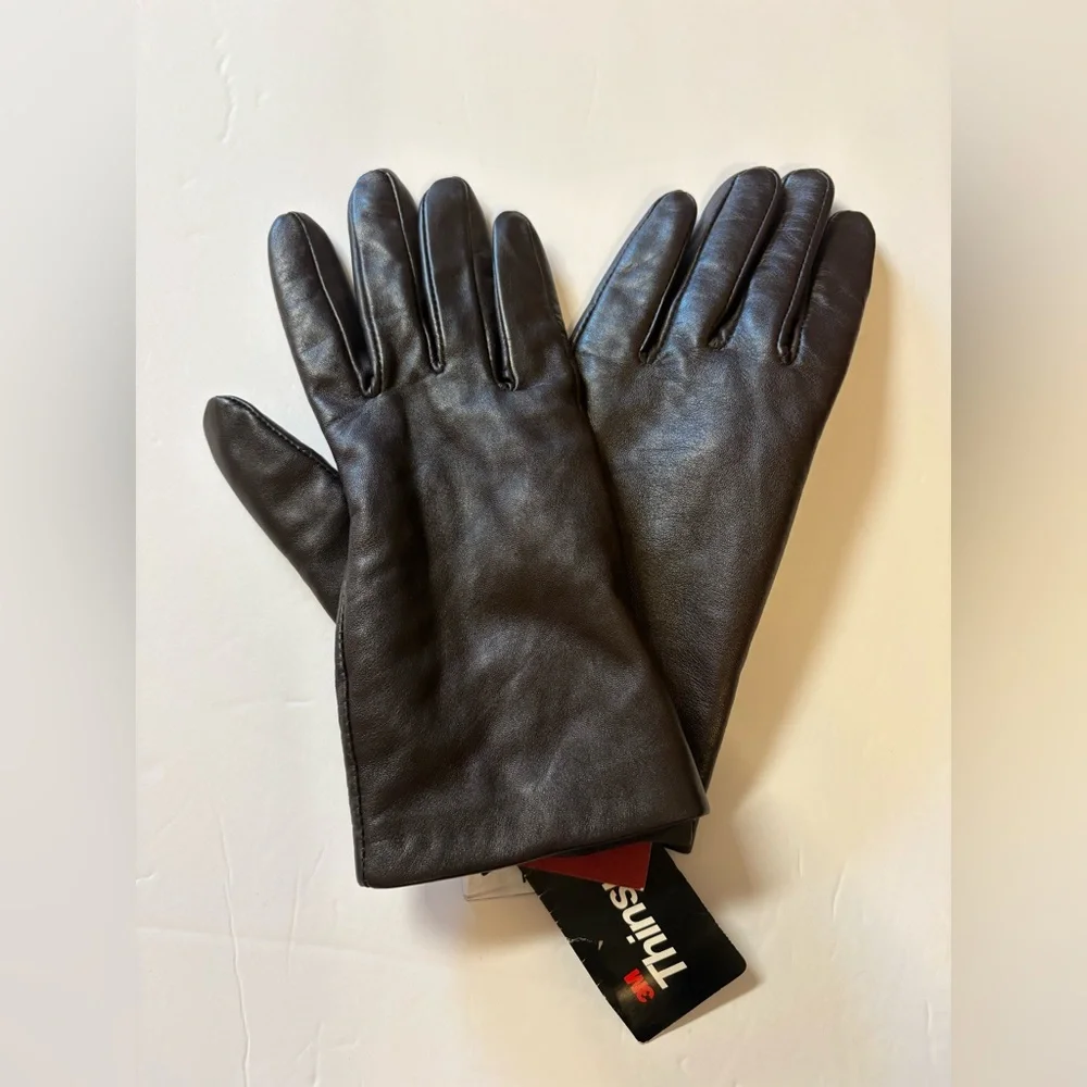 Target Dark Brown Leather Gloves - Picture 4 of 5